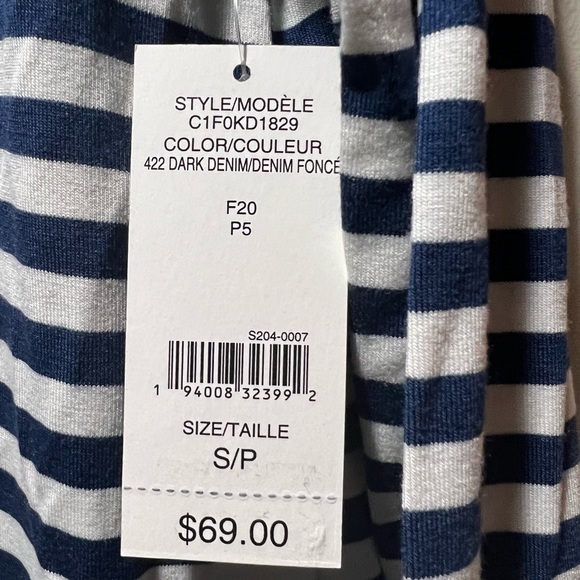 Lord and Taylor Maxi Dress, size sm, blue stripes BNWT - Picture 4 of 4